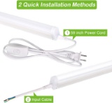 LED Shop Light 4FT, T5 Integrated Single Fixture, 22W, 2200lm, 6500K Super Bright White, Linkable Sh