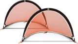 GOLME PRO Pop Up Soccer Goal - Two Portable Soccer Nets with Carry Bag - Sizes 2.5’, 4’ and 6’