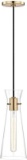 Mitzi H112701-AGB Contemporary Modern One Light Pendant from Anya Collection Finish, Aged Brass