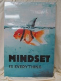 MINDSET IS EVERYTHING - FISH WRAPPED CANVAS 23.5