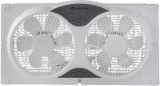 Comfort Zone CZ310R 3-Speed 3-Function Expandable Reversible Twin Window Fan with Remote Control, Re