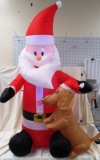 BLOW UP SANTA WITH DOG