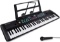 61 Keys Keyboard Piano, Electronic Digital Piano with Built-In Speaker, Microphone, Sheet Stand and