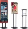 Standing Sign Holder with Non-Slip Mat Base, Adjustable Banner Stand Height Up to 82.6 inch, Double-