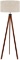 LEPOWER Wood Tripod Floor Lamp, Mid Century Standing Lamp, Modern Design Studying Light for Living R