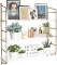 BOLUO Gold Wall Shelf Modern White Floating Shelves Bathroom 3 Tier Mounted Shelving Bedroom 24 Inch