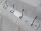 WHITE WOOD WALL COAT RACK WITH HOOKS 18