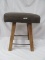 STOOL WITH LEATHER TOP 22