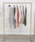 Industrial Pipe Clothing Rack Garment Rack Pipeline Vintage Rolling Rack with Wheels,Gold (Gold)