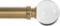 Ivilon Drapery Treatment Window Curtain Rod - Acrylic Ball 1 inch Pole. 28 to 48 Inch. Warm Gold