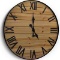 WallCharmers 24 inch Rustic Wall Clock | Handmade Large Clock | Real Wood Clock Beautiful Decorative