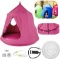 OrangeA Hanging Tree Tent Pink Hanging Tree Tent for Kids 46 H x 43.4 Diam Hanging Tree House Tent W