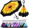 Owen Kyne Windproof Double Layer Folding Inverted Umbrella, Self Stand Upside-Down Rain Protection C