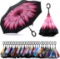 Spar. Saa Double Layer Inverted Umbrella with C-Shaped Handle, Anti-UV Waterproof Windproof Straight