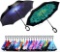 Owen Kyne Windproof Double Layer Folding Inverted Umbrella,  BLUE GALAXY SelfStand Upside-Down Rain