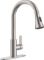 Brushed Nickel Kitchen Faucet with Pull Down Sprayer Kitchen Sink Faucet Single Handle Kitchen Fauce