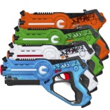 Infrared Laser Tag Blaster Set for Kids & Adults w/ Multiplayer Mode, 4 Pack
