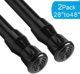  Tension Rod 28-48inch- 2pcs Spring Tension Rods for Kitchen,Bathroom,Cupboard,Wardrobe,Window,Books