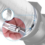 LOKMAN Duct Clamp, 6 Inch Stainless Steel Large Hose Clamp Adjustable Diameter 145-160mm Worm Drive