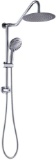 Sarlai Double Rain Hotel Spa Bathroom Combo, 10 Inch Rain Shower Head, 5-setting Handheld Shower Pol
