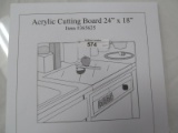 ACRYLIC CUTTING BOARD WITH LIP 24