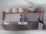 WOODEN OVER THE SINK SHELF