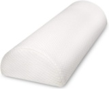 Back Pain Relief Bolster Pillow - Half Moon Knee Pillow for Side, Back, Stomach Sleepers - Semi Roll
