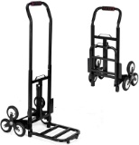 330LBS Capacity Stair Climbing Cart, 30'' Heavy Duty Hand Truck, Portable Folding Trolley for Upstai