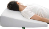 8 Inch Memory Foam Bed Wedge for Sleeping, Reading, Post Surgery & Leg Elevation - Triangle Pillow w