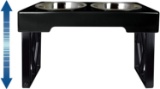 Pet Zone Designer Diner ADJUSTABLE Elevated Dog Bowls - Adjusts To 3 Heights, 2.75”, 8