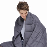 ZonLi Cooling Weighted Blanket 15 lbs(60''x80'', Queen Size) CREAM Cooled Weighted Blanket for Adult