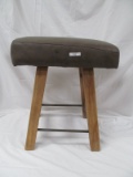 STOOL WITH LEATHER TOP 22