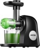 Juicer Machines, Aicok Slow Masticating Juicer Extractor Easy to Clean, Quiet Motor & Reverse Functi