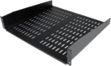 StarTech.com 2U Universal Vented Rack Mount Cantilever Shelf for 19-Inch Server Racks - 16-Inch, Bla