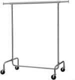 SONGMICS Clothes Garment Rack Heavy Duty Maximum Capacity 300 lb Clothing Rack on Wheels All Metal C
