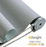 ALLBRIGHT Striped Jacquard Thermal Insulated 100% Blackout Waterproof Window Roller Shades Blinds (3