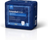 Medline Protection Plus Extended Capacity/Overnight Protective Underwear, Large