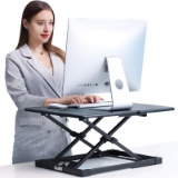 Standing Desk Converter JENOSWEIN Stand Up Desk Adjustable Height Desktop Monitor Riser for Laptop O