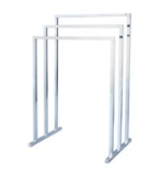 HOME BI FREE STANDING TOWEL DRYING RACK ~ WHITE