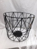 HEAVY IRON BASKET ~ STEAMPUNK ~ USE FOR TRASH CAN ~ TABLE BASE ~ DEOCR ~ ETC
