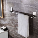 Taozun Towel Bar Self Adhesive 21.65-Inch Bathroom Brushed SUS 304 Stainless Steel Bath Wall Shelf R