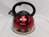 SUTECK STAINLESS STEEL RED TEA KETTLE