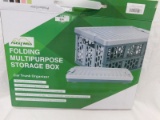 FOLDING MULTI PIRPOSE STORAGE BOX RUST COLOR