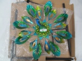 PEACOCK YARD WIND SPINNER