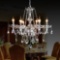 CRYSTOP Classic Vintage Crystal Candle Chandeliers Lighting 6 Lights Pendant Ceiling Fixture Lamp fo