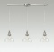 Industrial Island Lighting Vintage Pendant Lamp with Clear Glass Shades Brushed Nickel-3 Light