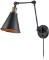 CLAXY Ecopower Vintage Style Swing Arm Wall Lamp Plug-in Wall Light (CAN BE PLUGGED OR HARDWIRED)