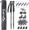 TheFitLife Nordic Walking Trekking Poles - 2 Pack with Anti-shock and Quick Lock System Telescopic C