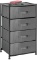 mDesign Vertical Furniture Storage Tower - Sturdy Steel Frame Easy Pull Fabric Bins - Organizer Unit