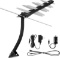 TV Antenna 1byone Amplified Outdoor Digital HDTV Antenna 85-100 Miles Range with VHF/UHF Signal Buil